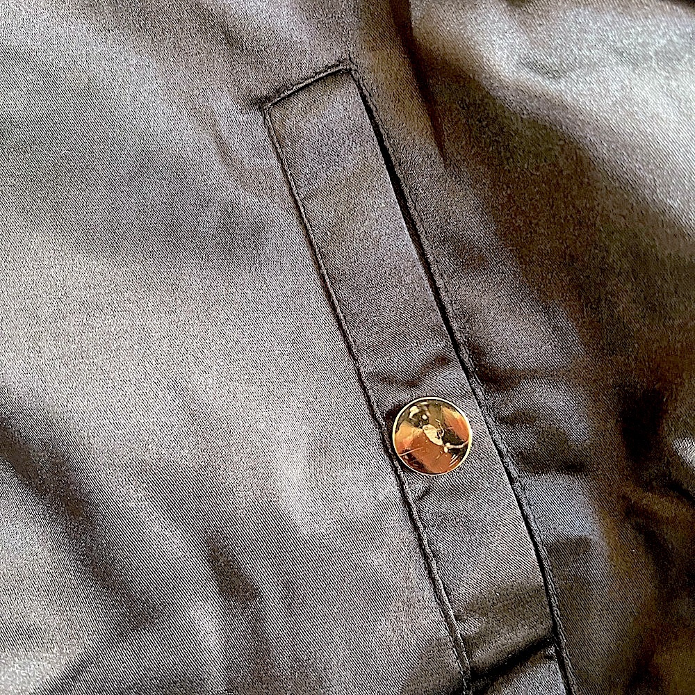 “It Girl” Black Sateen Bomber Jacket - Picture 8 of 11